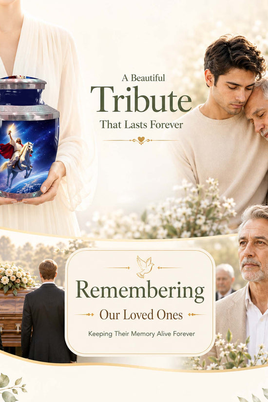 Jesus Cremation Urn For Adults - Catholic Memorial Urn For Ashes