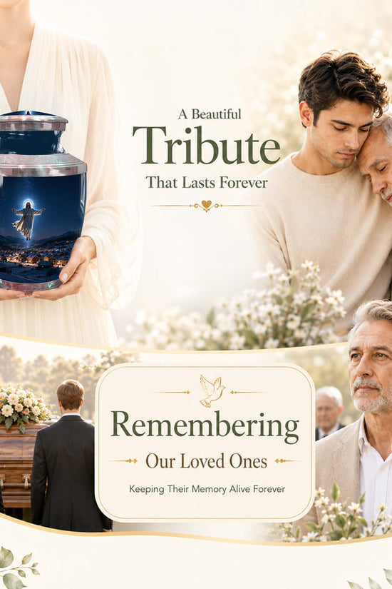 Jesus Themed Memorial Urn – Catholic Urns for Men & Women