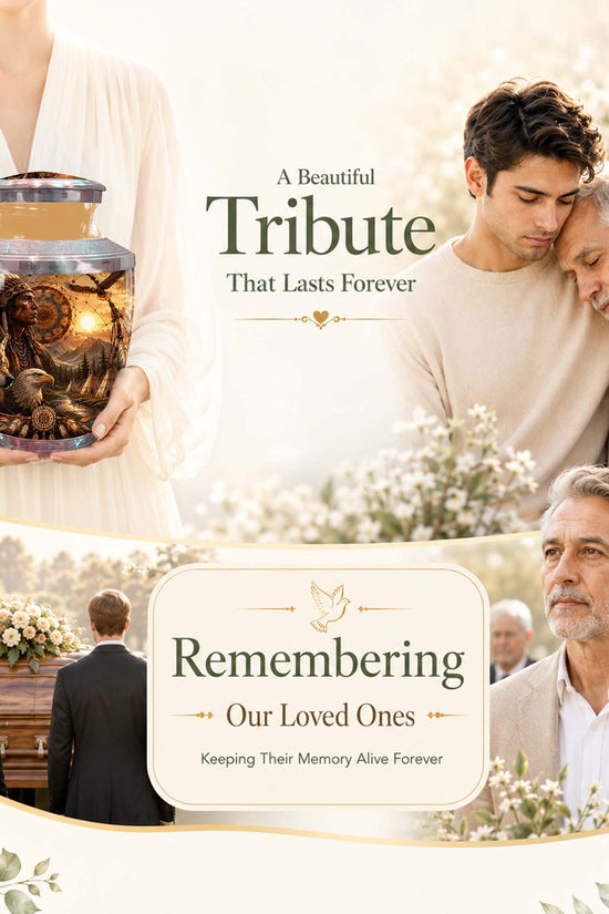 Native American Memorial Urn - Cremation Urns For Human Ashes