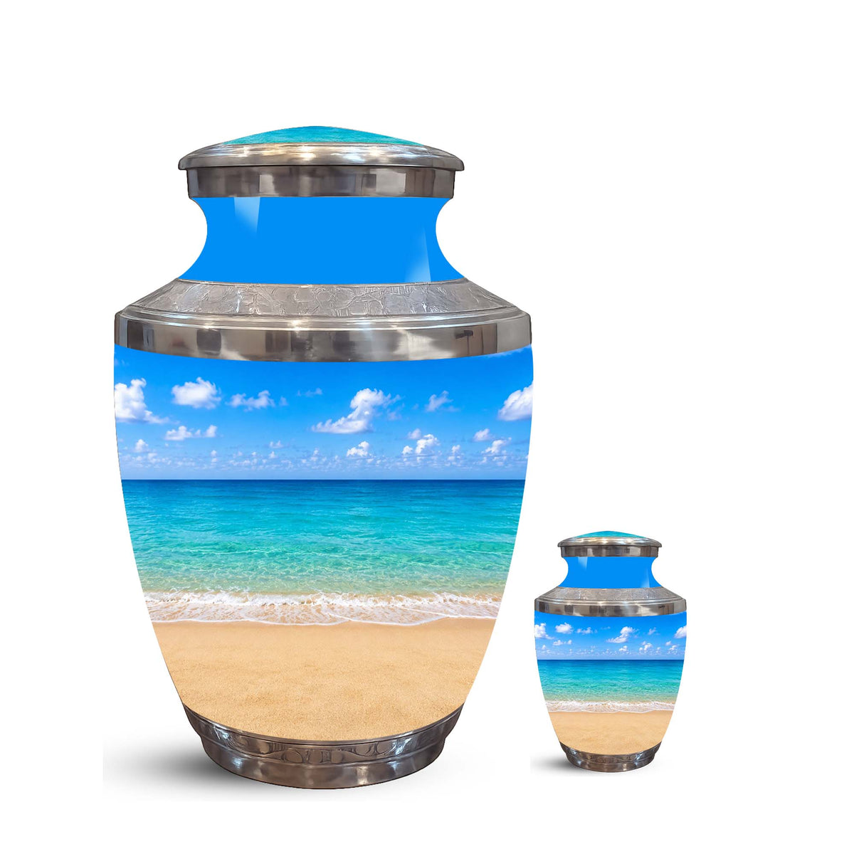 Ocean Breeze Memorial Urn – Personalized Beach Cremation Urn For Ashes