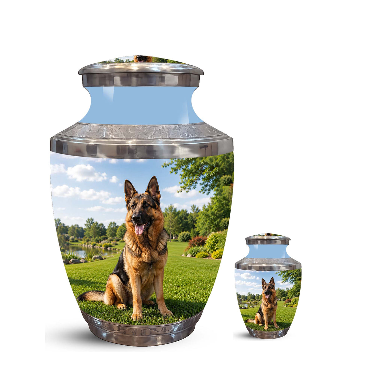 German Shepherd Dog Cremation Urn – Personalized Memorial Urn For Pets