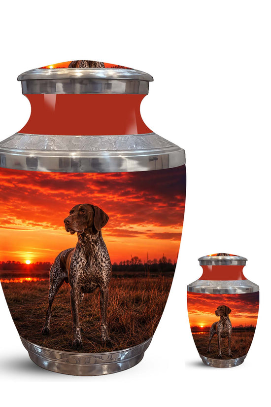 Personalized Dog Memorial Urn – Sunset Tribute Pet Cremation Keepsake For Ashes