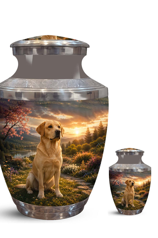 Personalized Golden Retriever Cremation Urn – Pet Ashes Funeral Urn