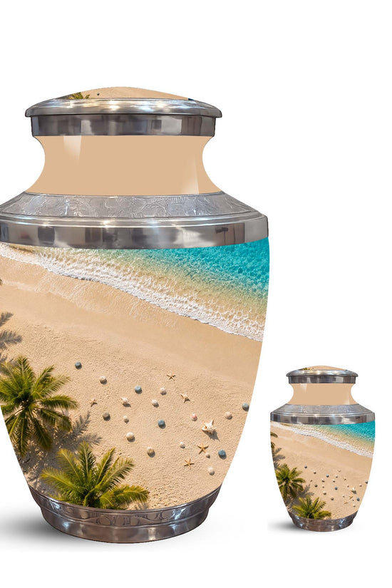 Personalized Beach Cremation Urn – Aluminum Memorial Urns For Ashes