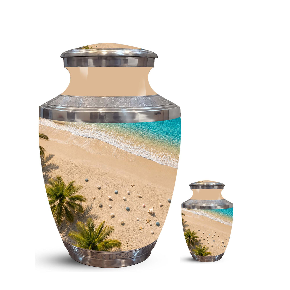 Personalized Beach Cremation Urn – Aluminum Memorial Urns For Ashes