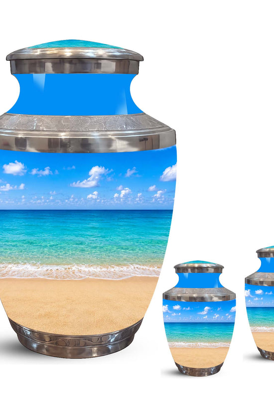 Ocean Breeze Memorial Urn – Personalized Beach Cremation Urn For Ashes