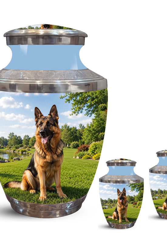 German Shepherd Dog Cremation Urn – Personalized Memorial Urn For Pets