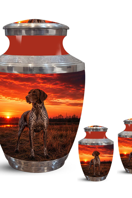 Personalized Dog Memorial Urn – Sunset Tribute Pet Cremation Keepsake For Ashes