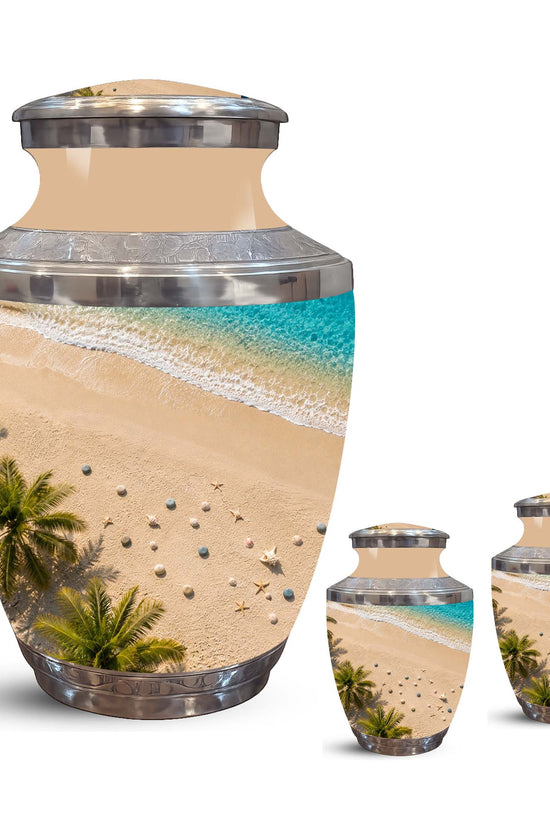 Personalized Beach Cremation Urn – Aluminum Memorial Urns For Ashes