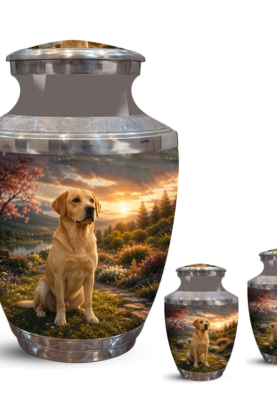 Personalized Golden Retriever Cremation Urn – Pet Ashes Funeral Urn