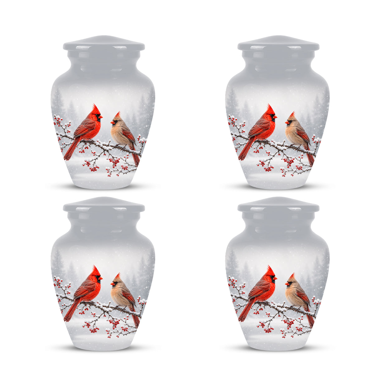 Cardinal Bird Themed Memorial Urn - Custom Funeral Urns For Lovers Ashes