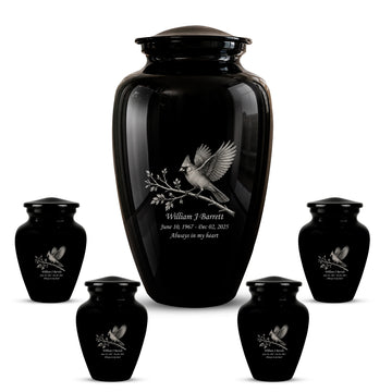 10 inch Large Urn with 4 Keepsake 3 inch