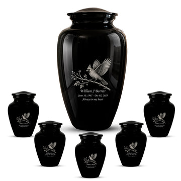 10 inch Large Urn with 5 Keepsake 3 inch
