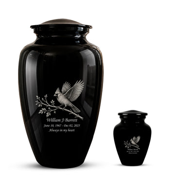 10 inch Large Urn with 1 Keepsake 3 inch