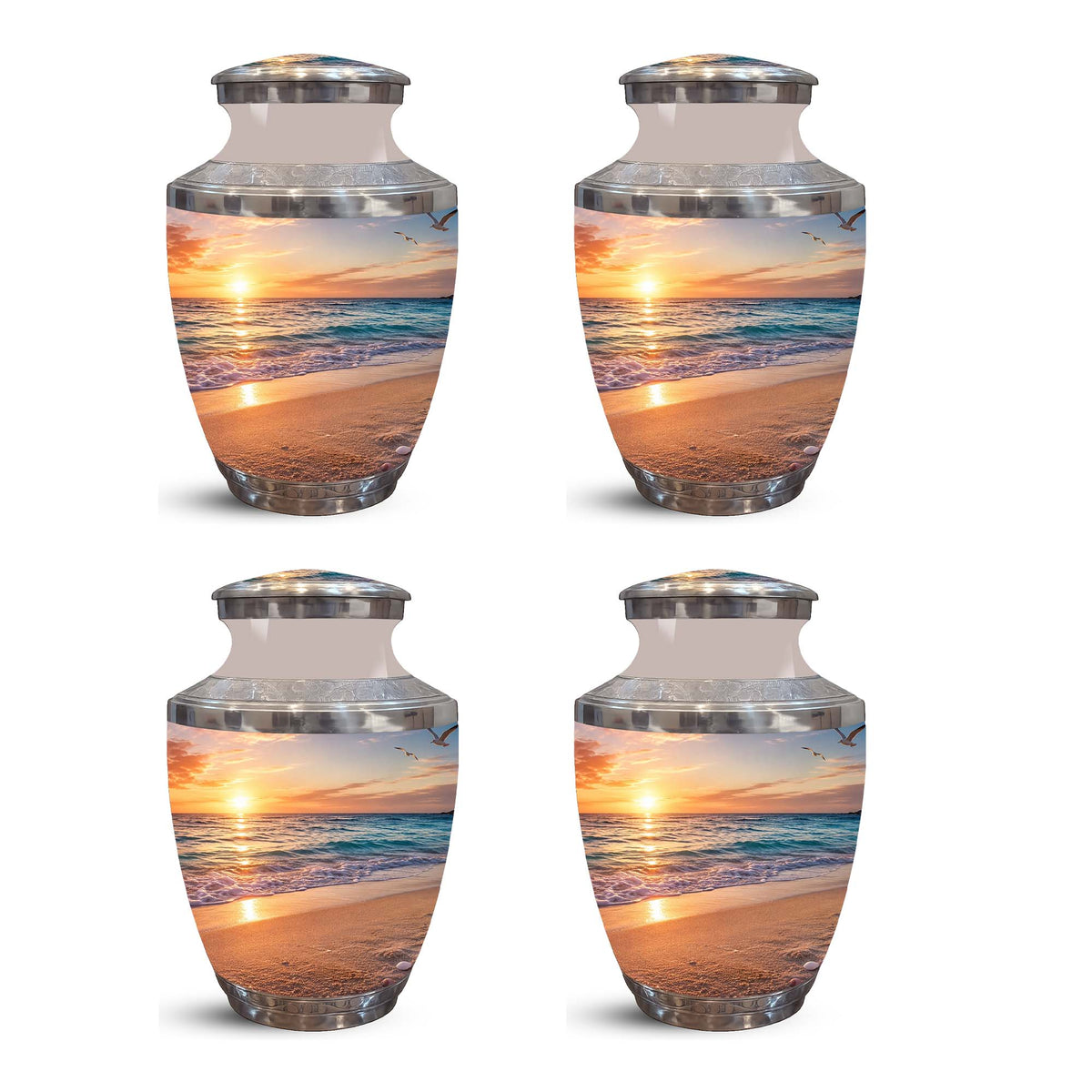 Sunset Beach Ocean Cremation Urn – Handcrafted Memorial Tribute For Ashes