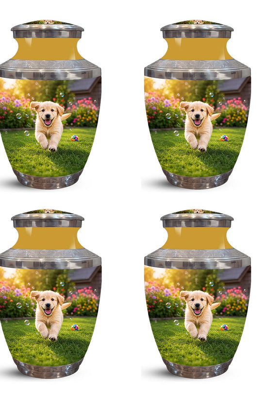 Playful Pet Puppy Cremation Urn - Custom Memorial Urns For Dog Ashes