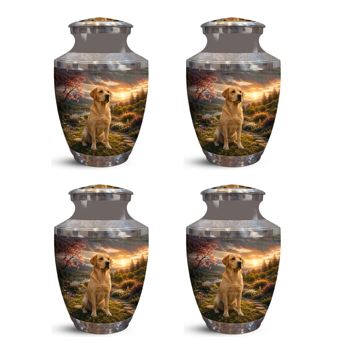 Personalized Golden Retriever Cremation Urn – Pet Ashes Funeral Urn