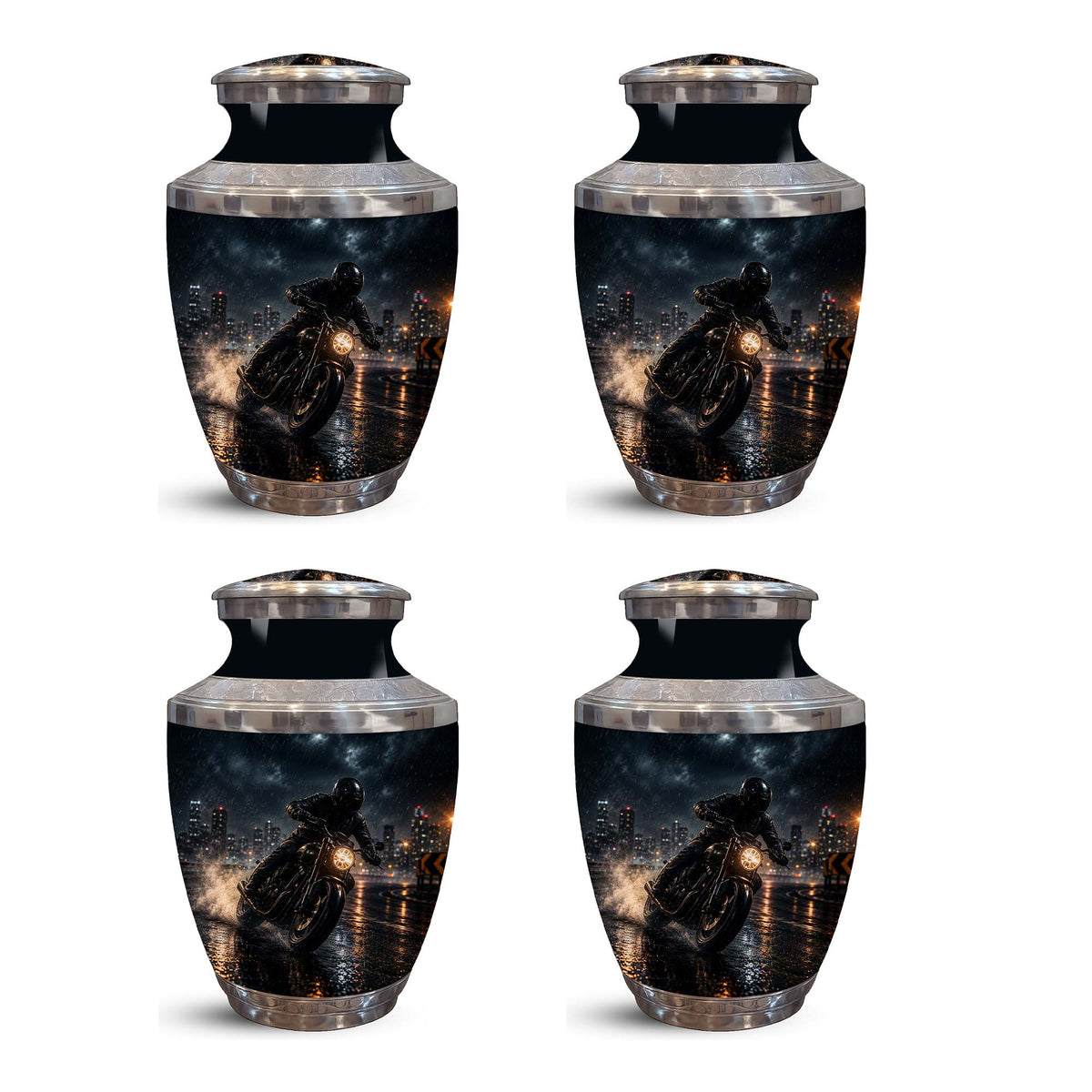 Personalized Biker Cremation Urn – Motorcycle Rider Memorial Tribute