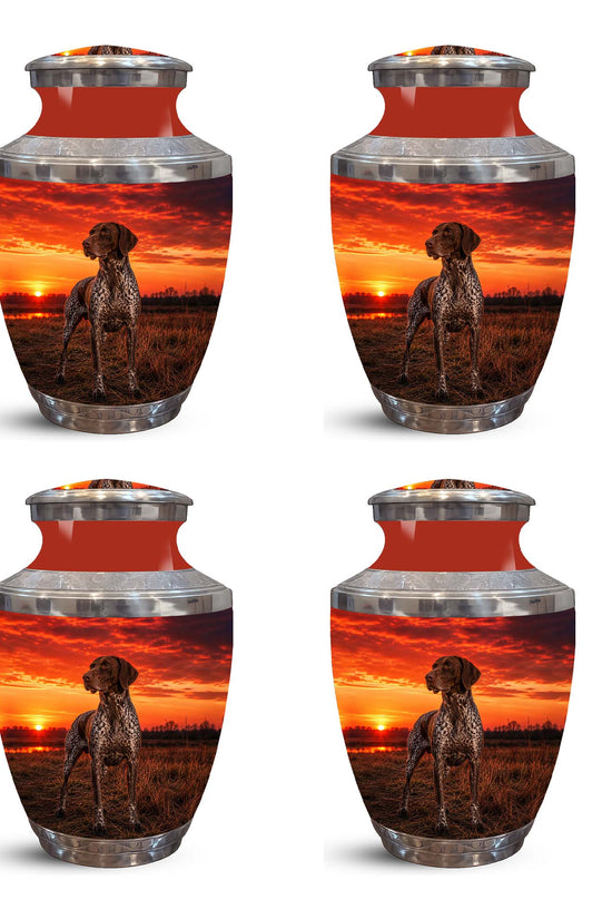 Personalized Dog Memorial Urn – Sunset Tribute Pet Cremation Keepsake For Ashes