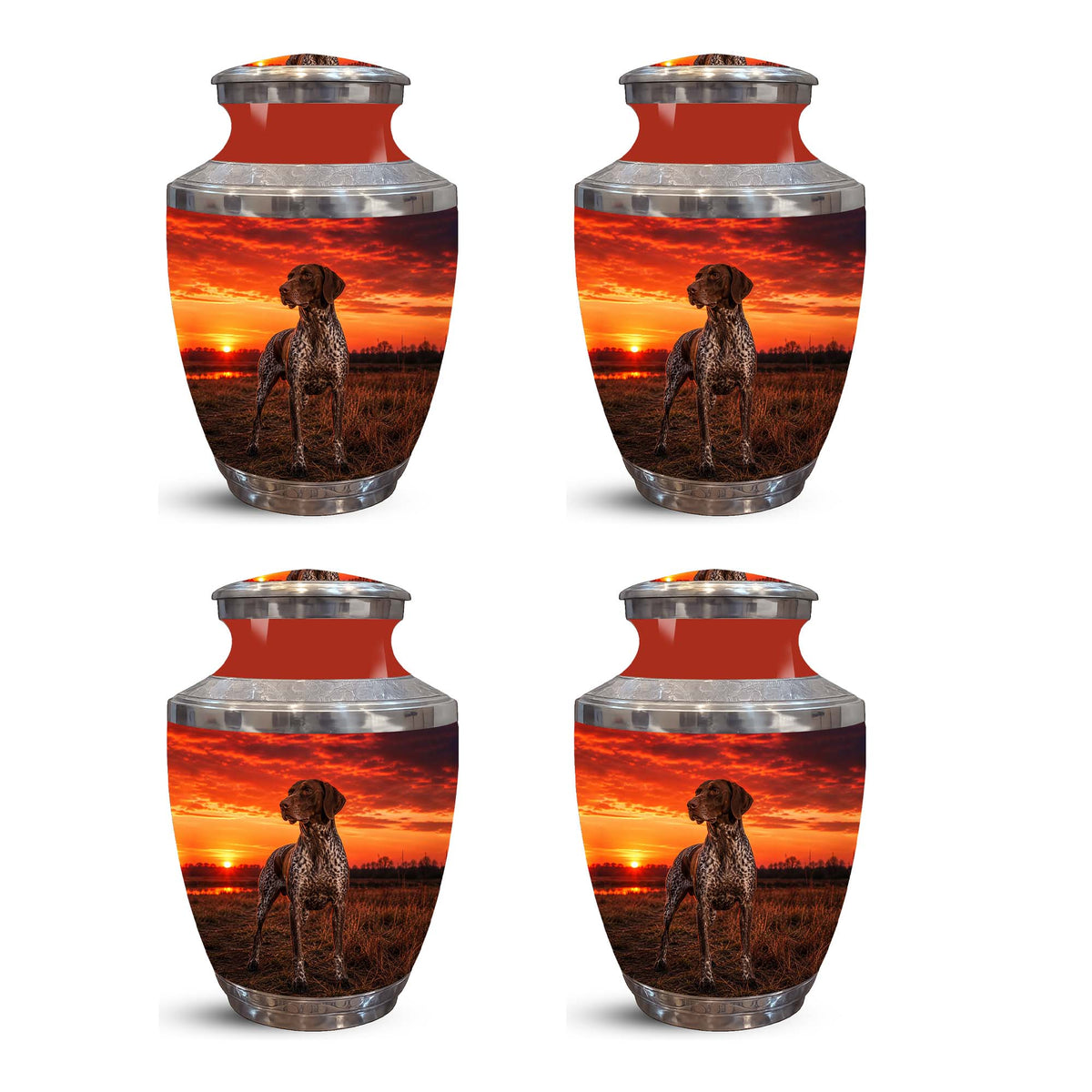 Personalized Dog Memorial Urn – Sunset Tribute Pet Cremation Keepsake For Ashes