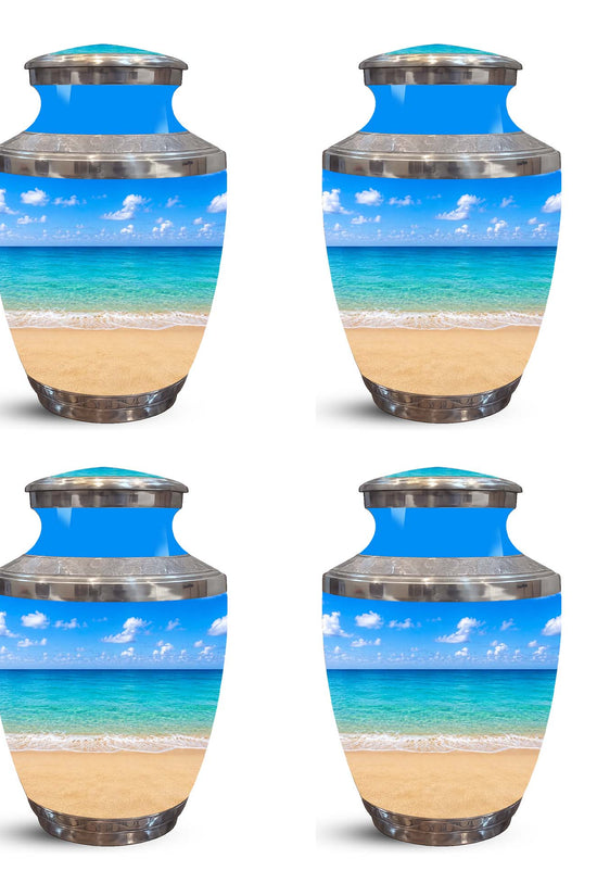 Ocean Breeze Memorial Urn – Personalized Beach Cremation Urn For Ashes