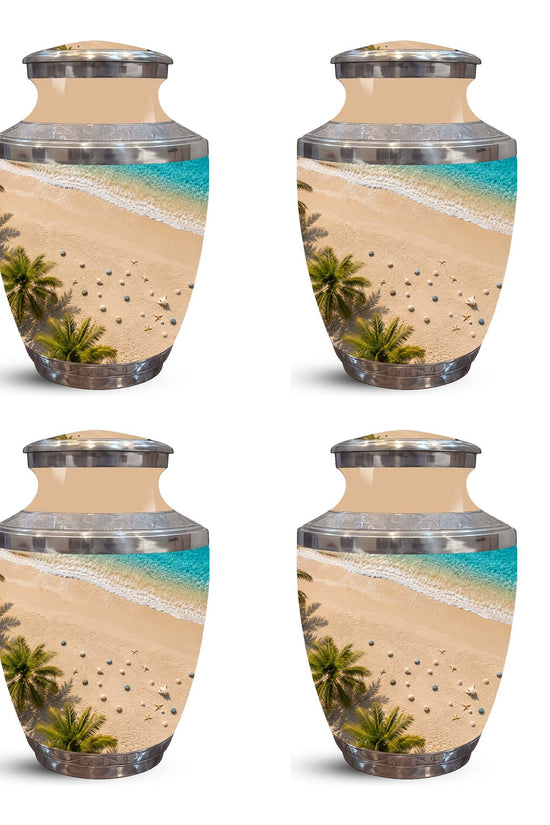 Personalized Beach Cremation Urn – Aluminum Memorial Urns For Ashes