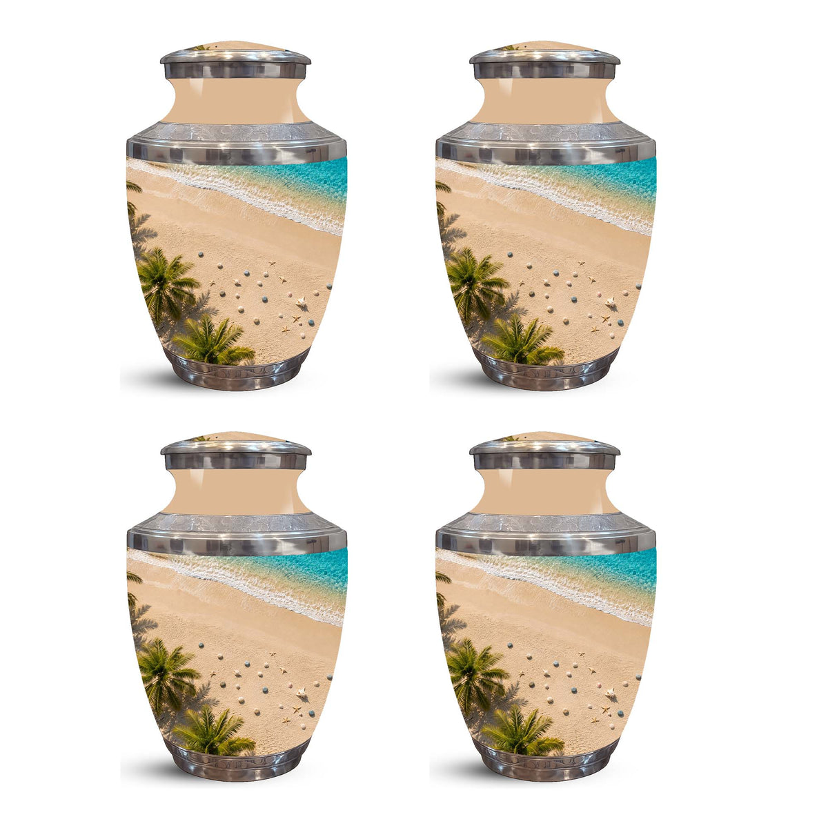 Personalized Beach Cremation Urn – Aluminum Memorial Urns For Ashes