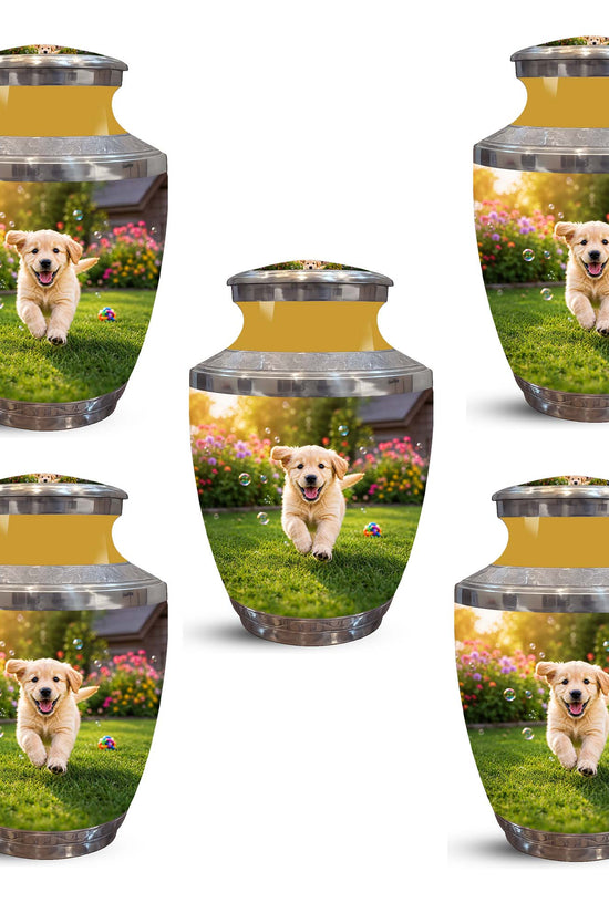 Playful Pet Puppy Cremation Urn - Custom Memorial Urns For Dog Ashes