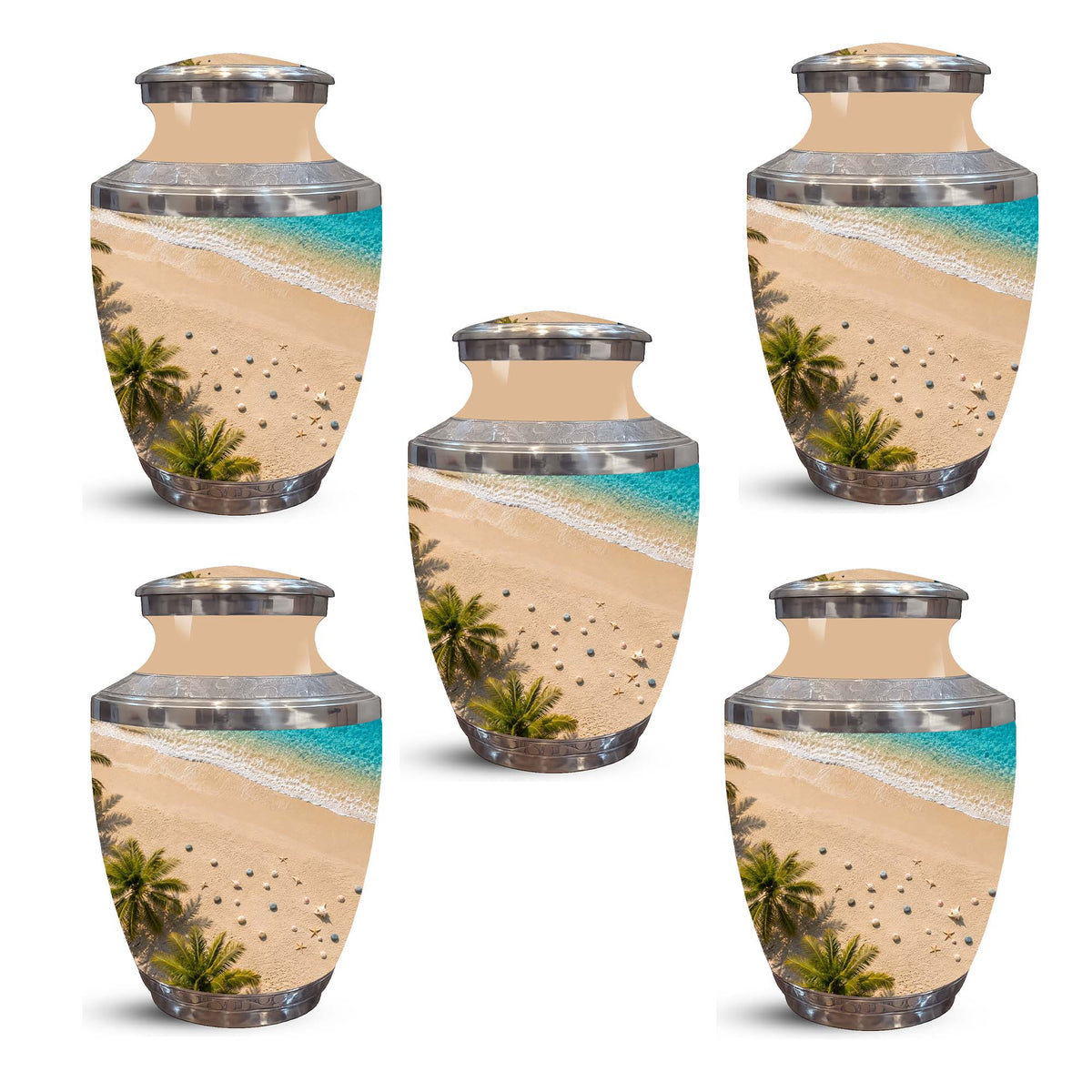Personalized Beach Cremation Urn – Aluminum Memorial Urns For Ashes