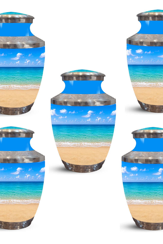 Ocean Breeze Memorial Urn – Personalized Beach Cremation Urn For Ashes