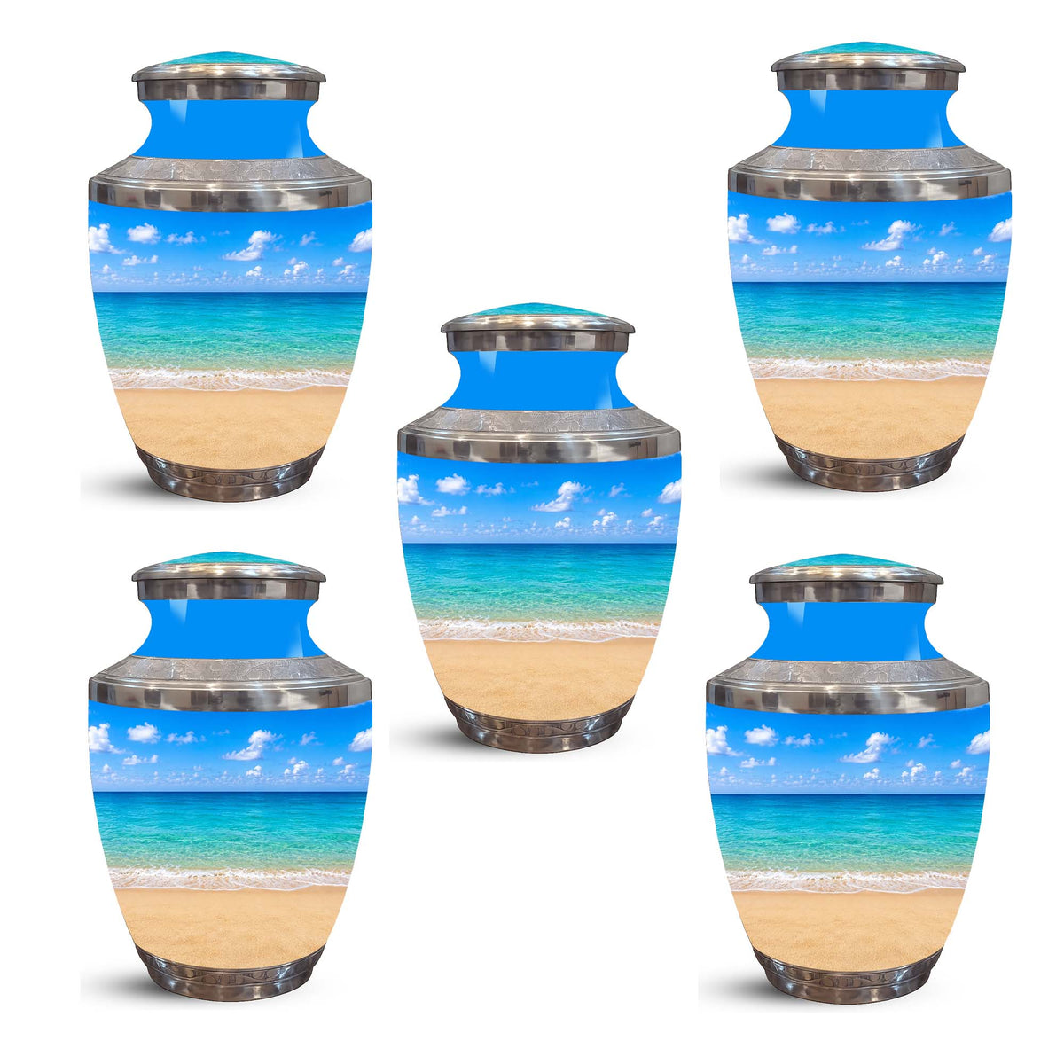 Ocean Breeze Memorial Urn – Personalized Beach Cremation Urn For Ashes