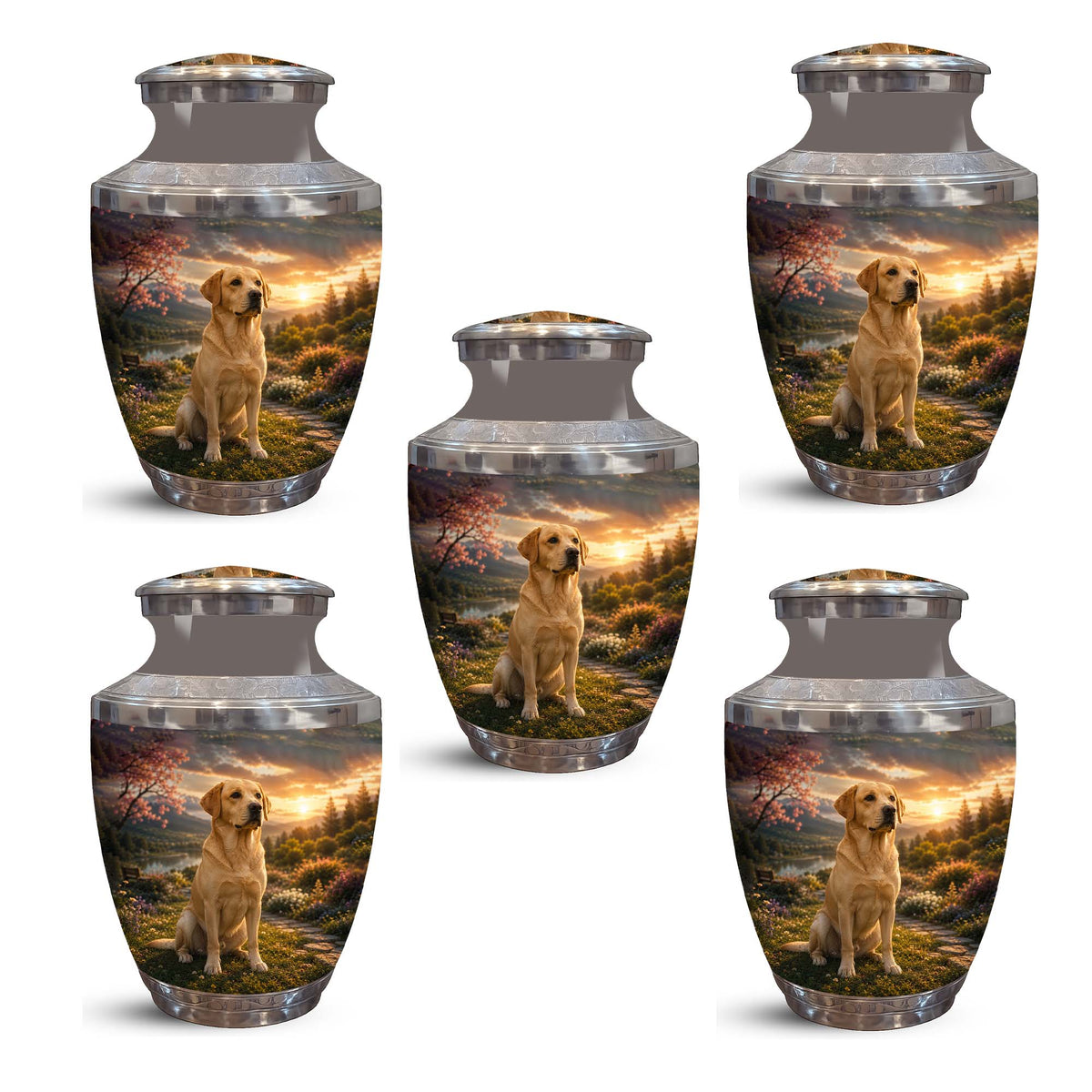 Personalized Golden Retriever Cremation Urn – Pet Ashes Funeral Urn