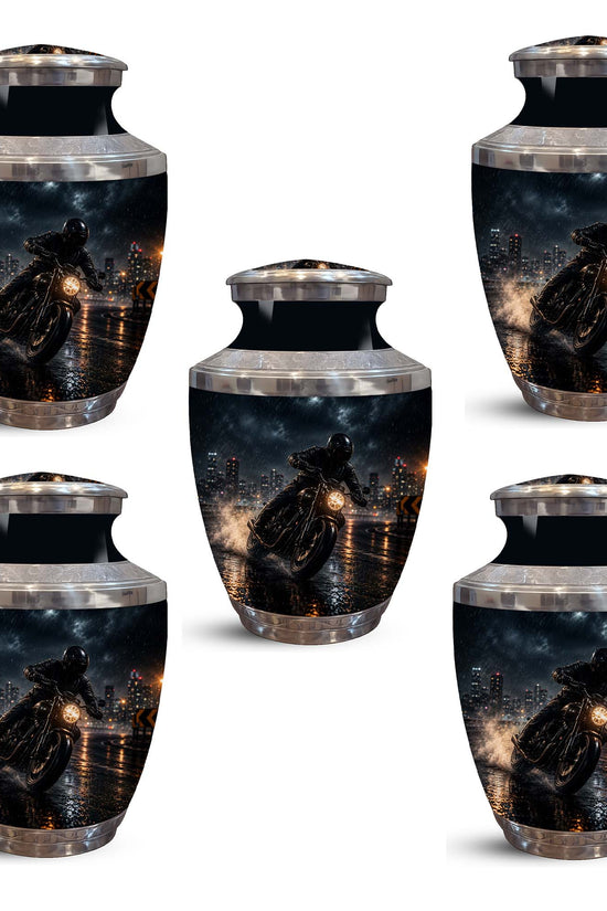 Personalized Biker Cremation Urn – Motorcycle Rider Memorial Tribute
