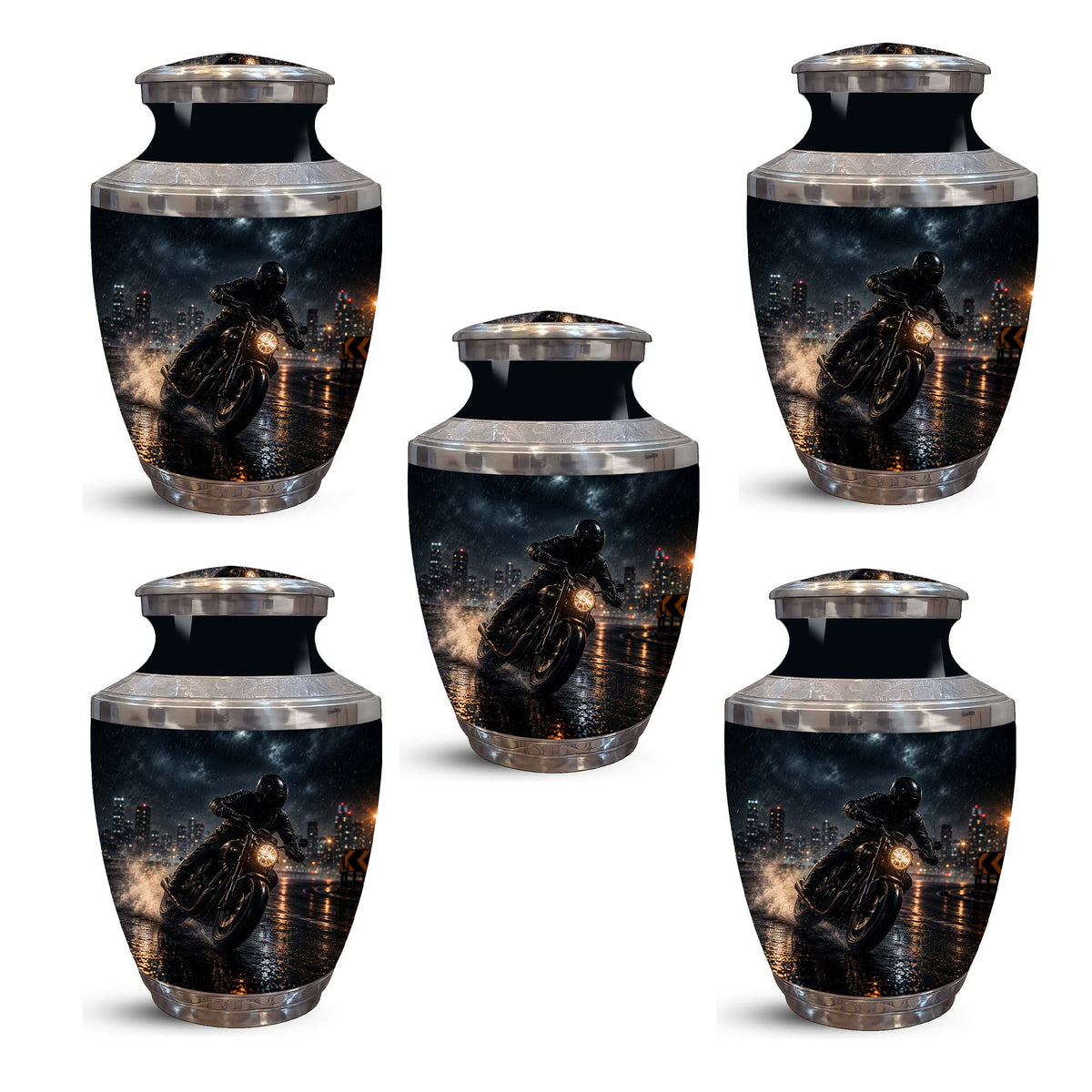 Personalized Biker Cremation Urn – Motorcycle Rider Memorial Tribute
