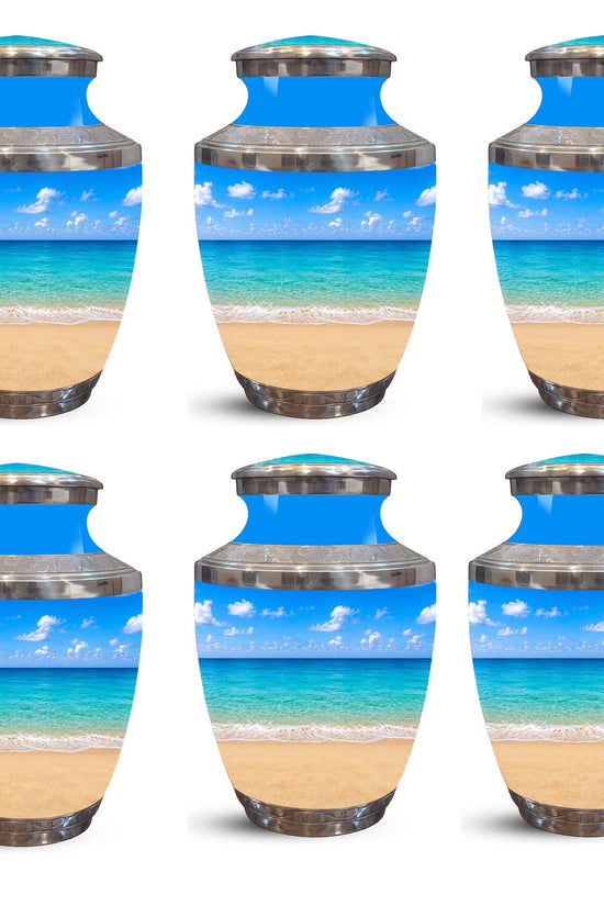 Ocean Breeze Memorial Urn – Personalized Beach Cremation Urn For Ashes