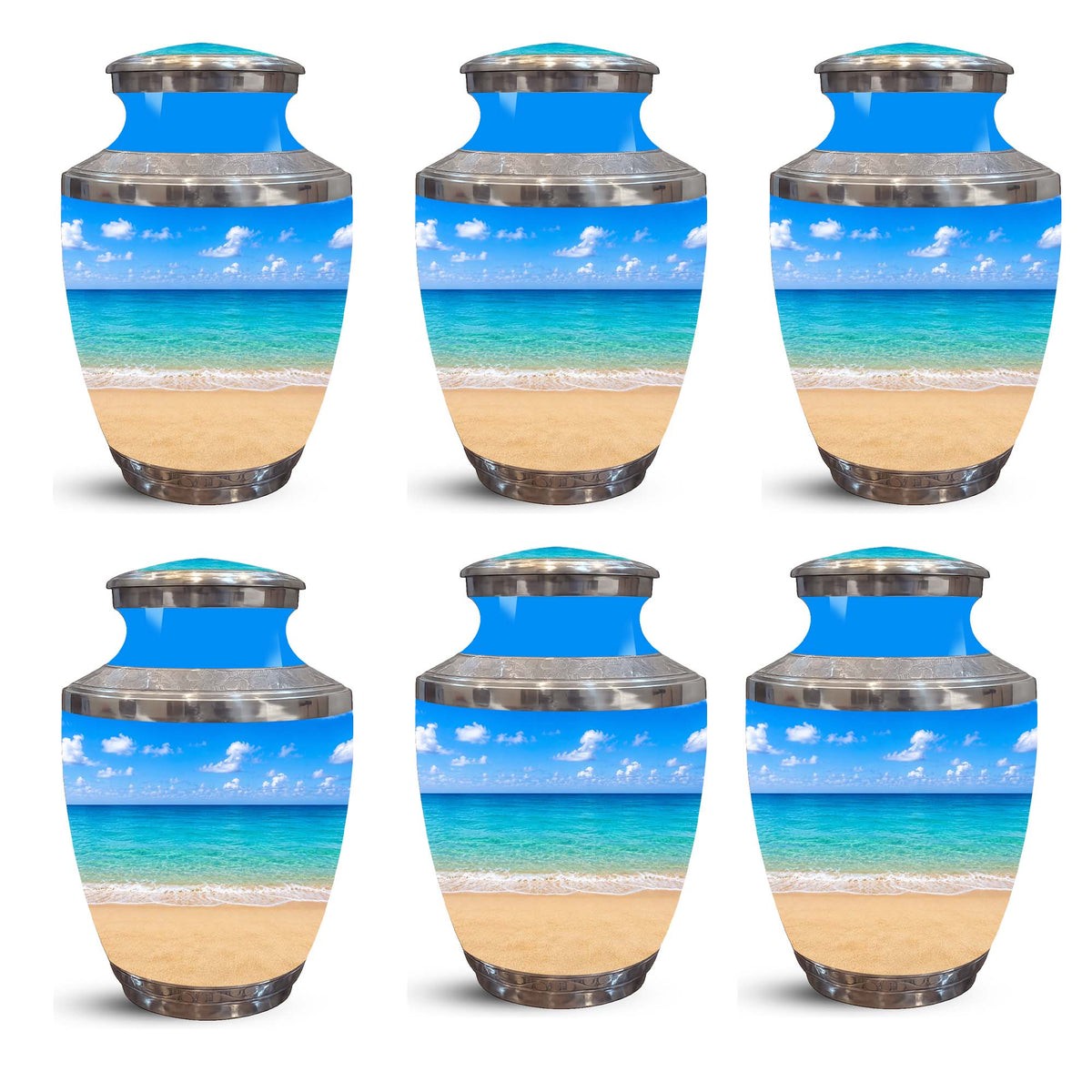 Ocean Breeze Memorial Urn – Personalized Beach Cremation Urn For Ashes
