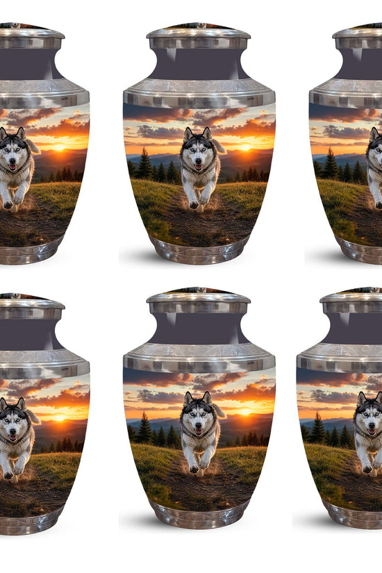 Siberian Husky Memorial Urn – Custom Aluminum Pet Cremation Ashes Urns