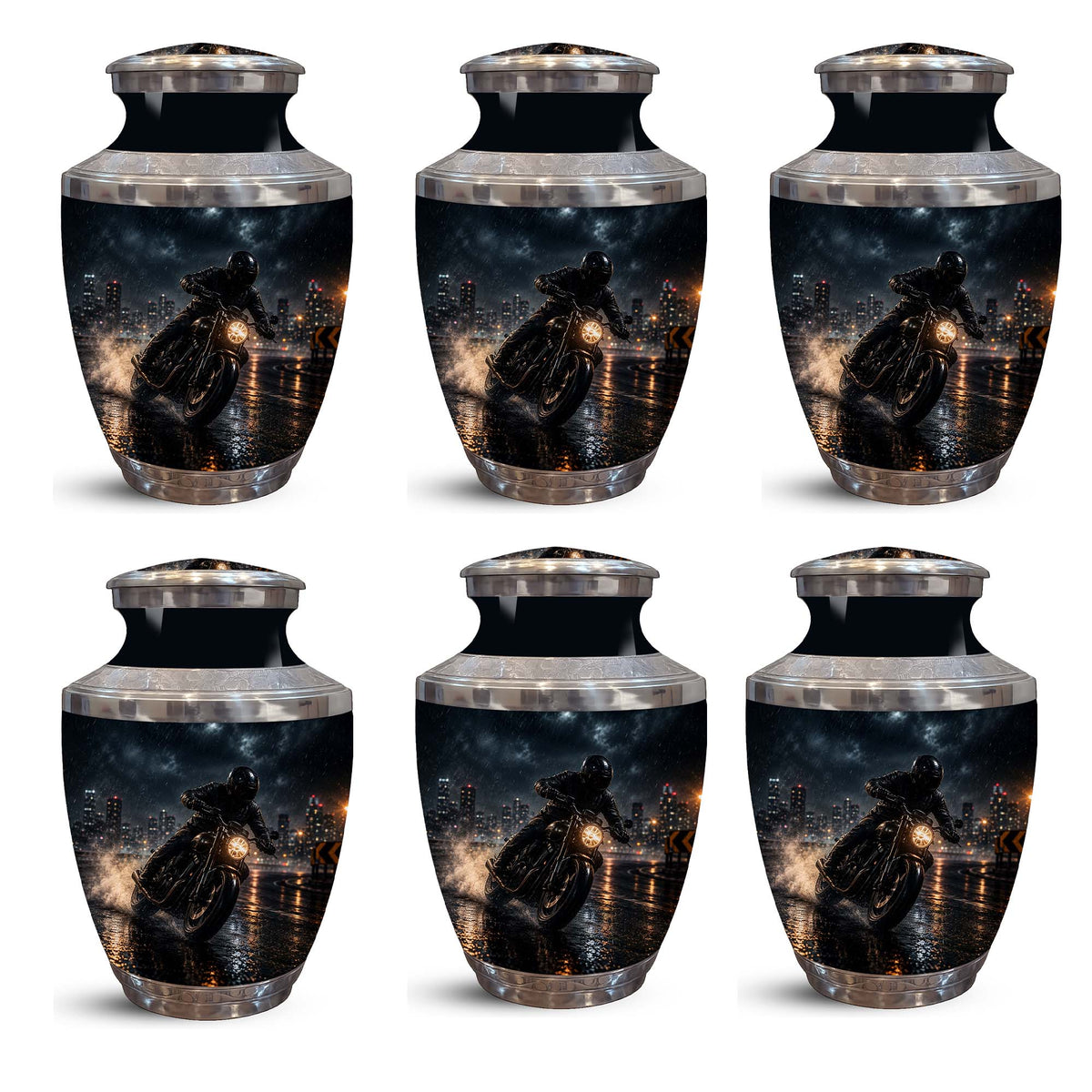 Personalized Biker Cremation Urn – Motorcycle Rider Memorial Tribute