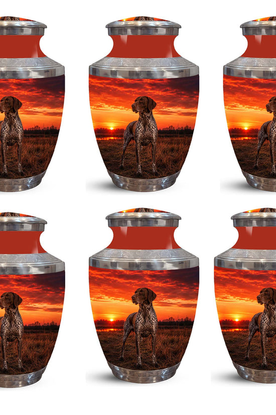 Personalized Dog Memorial Urn – Sunset Tribute Pet Cremation Keepsake For Ashes