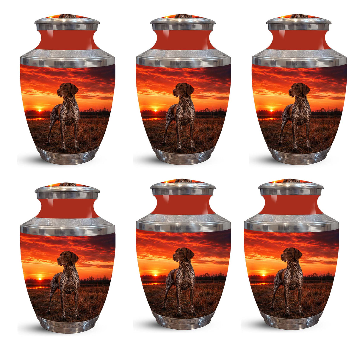 Personalized Dog Memorial Urn – Sunset Tribute Pet Cremation Keepsake For Ashes