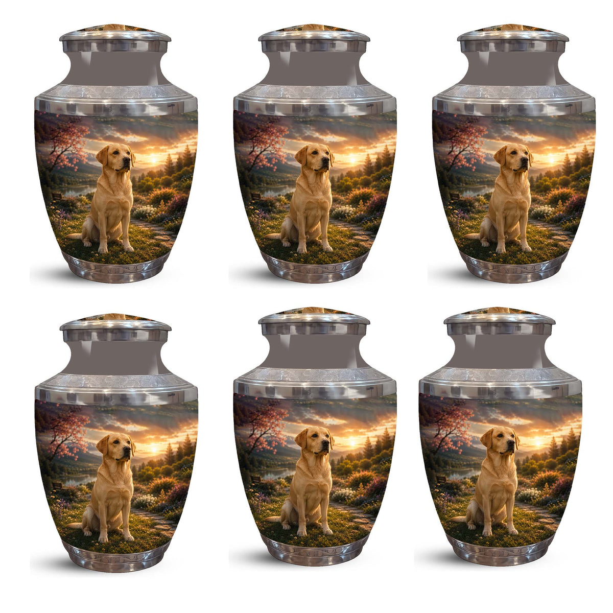 Personalized Golden Retriever Cremation Urn – Pet Ashes Funeral Urn