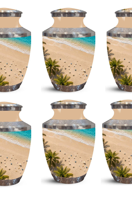Personalized Beach Cremation Urn – Aluminum Memorial Urns For Ashes