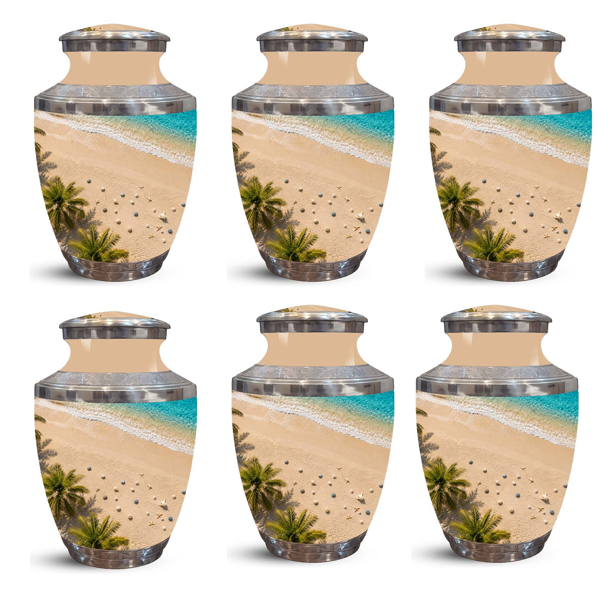 Personalized Beach Cremation Urn – Aluminum Memorial Urns For Ashes