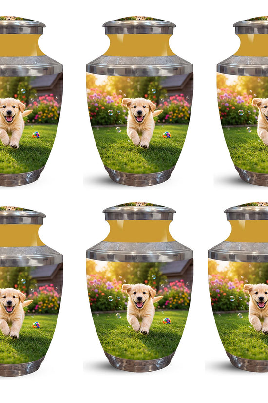 Playful Pet Puppy Cremation Urn - Custom Memorial Urns For Dog Ashes