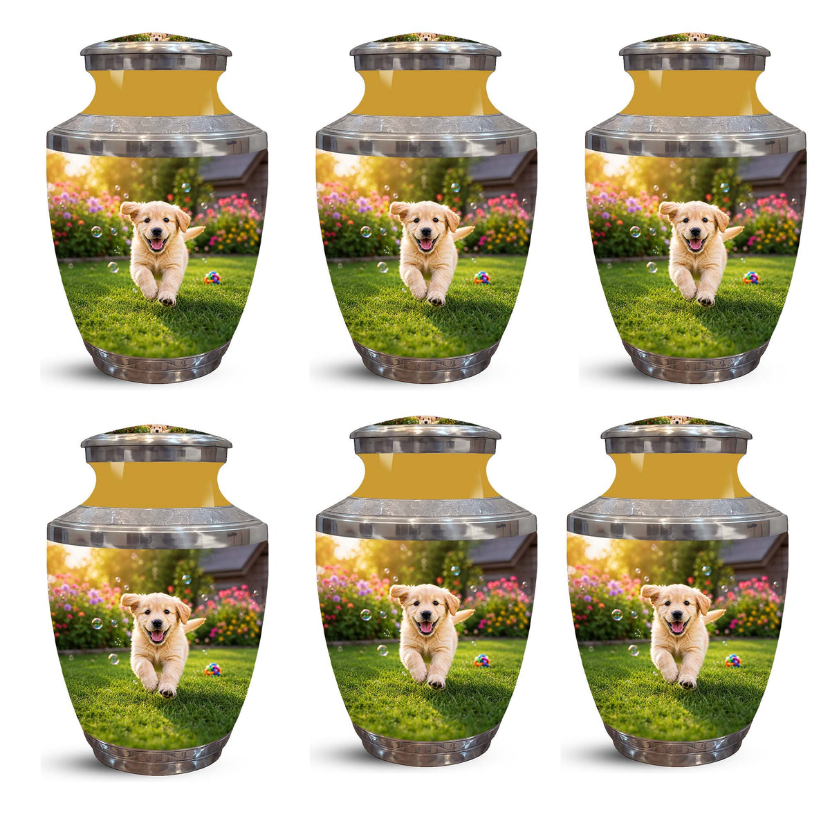 Playful Pet Puppy Cremation Urn - Custom Memorial Urns For Dog Ashes