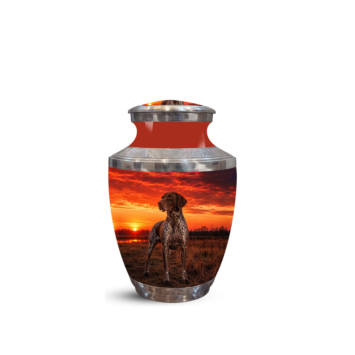 Personalized Dog Memorial Urn – Sunset Tribute Pet Cremation Keepsake For Ashes