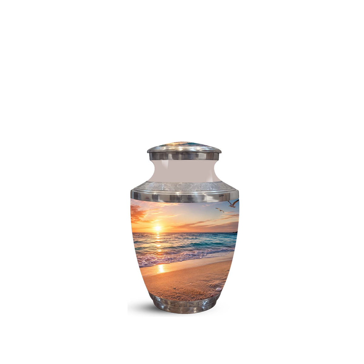 Sunset Beach Ocean Cremation Urn – Handcrafted Memorial Tribute For Ashes