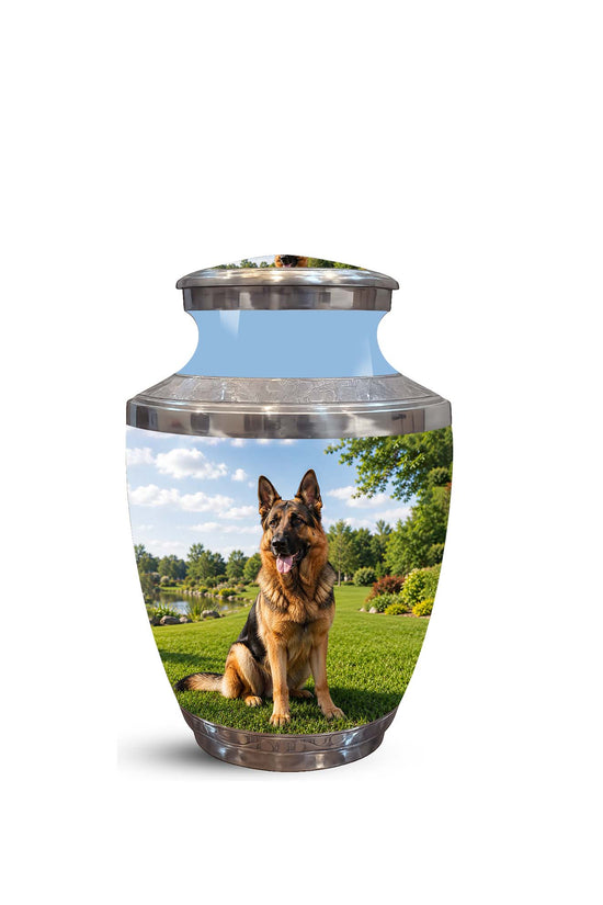 German Shepherd Dog Cremation Urn – Personalized Memorial Urn For Pets