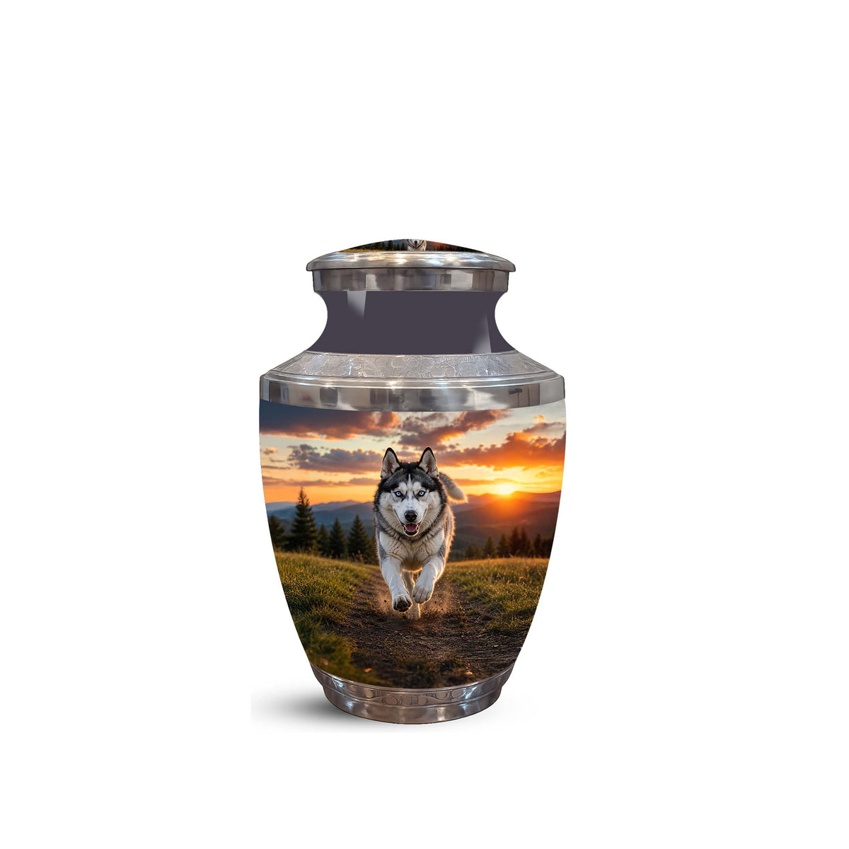 Siberian Husky Memorial Urn – Custom Aluminum Pet Cremation Ashes Urns