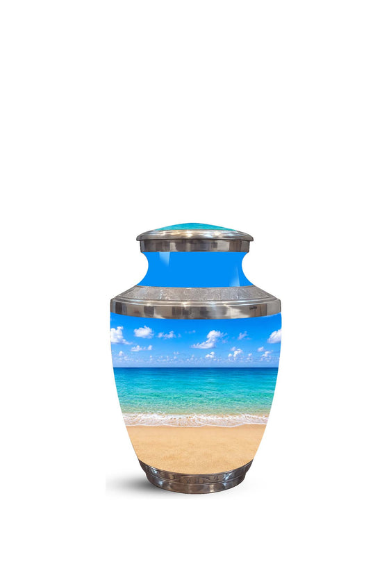 Ocean Breeze Memorial Urn – Personalized Beach Cremation Urn For Ashes